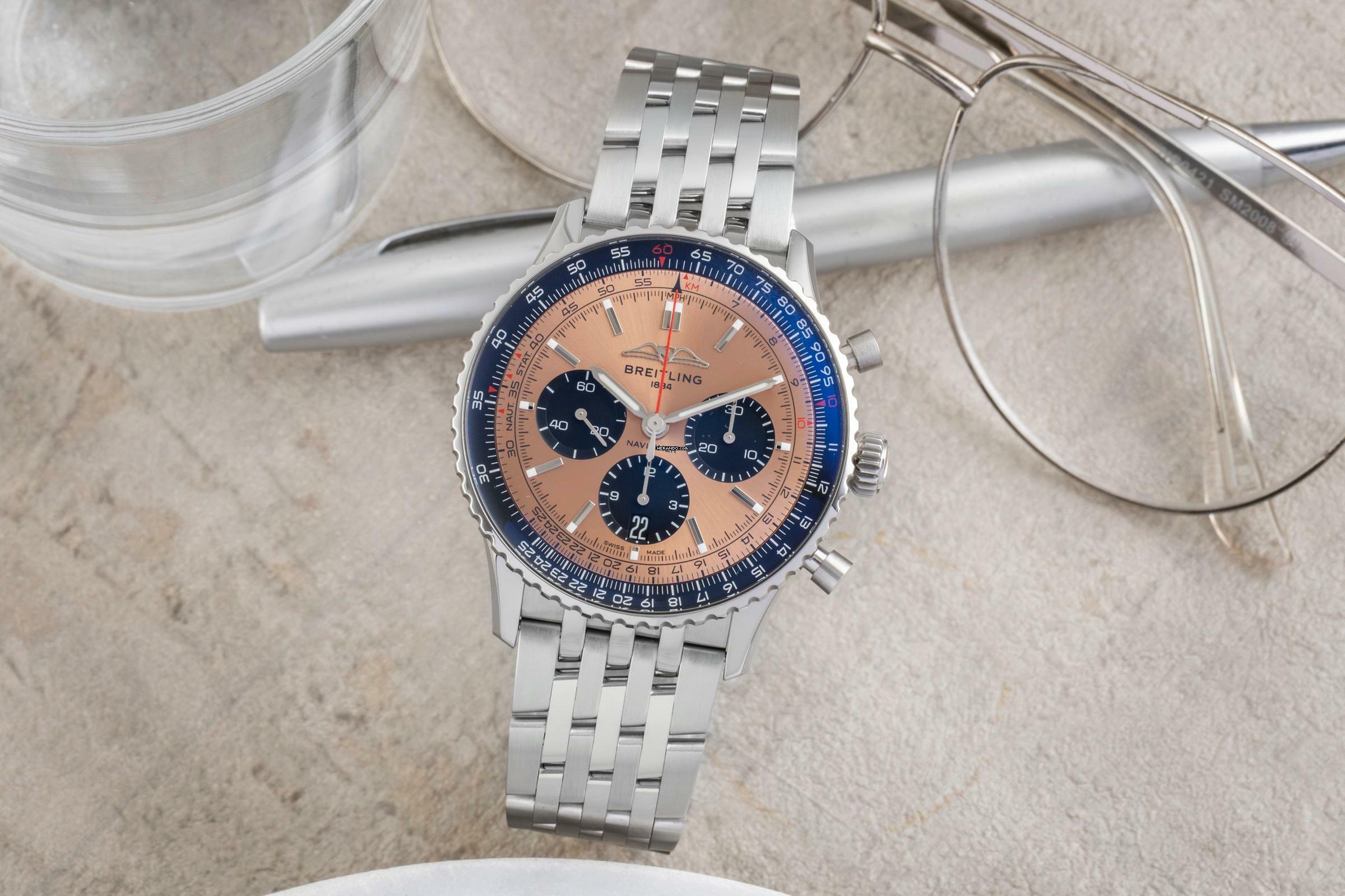 Thumbnail von Breitling Navitimer 1 B01 Chronograph Kupfer Automatik AB0138241K1A1 B&P 2022