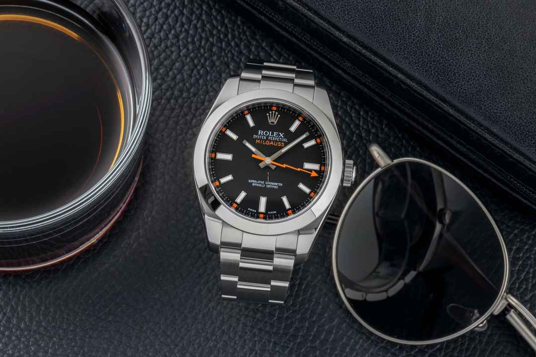  Rolex Milgauss Black Dial Stahl Automatik Ref. 116400 V-Serie B&P 2012 LC 100 