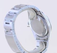 Thumbnail von Rolex Oyster Perpetual Date 15000 Automatic Blue Stick dial Oysterband Stahl 1985 Vintage rar