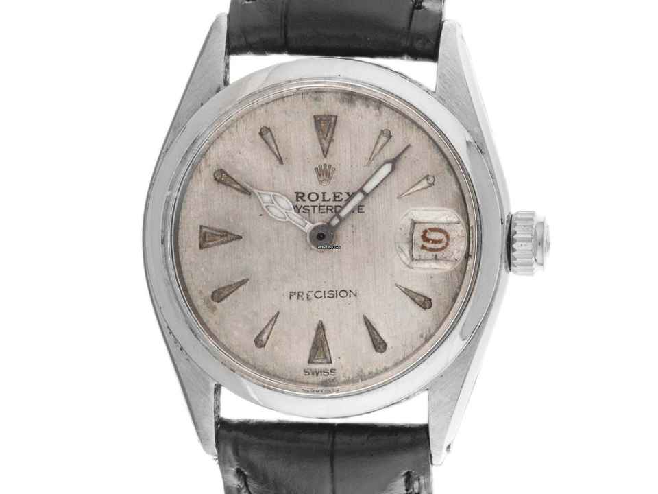  Rolex Oysterdate Precision Red Date Ref.6266 1953 original Box sehr gut Vintage Oysterdate Precision Red Date open 6/9 