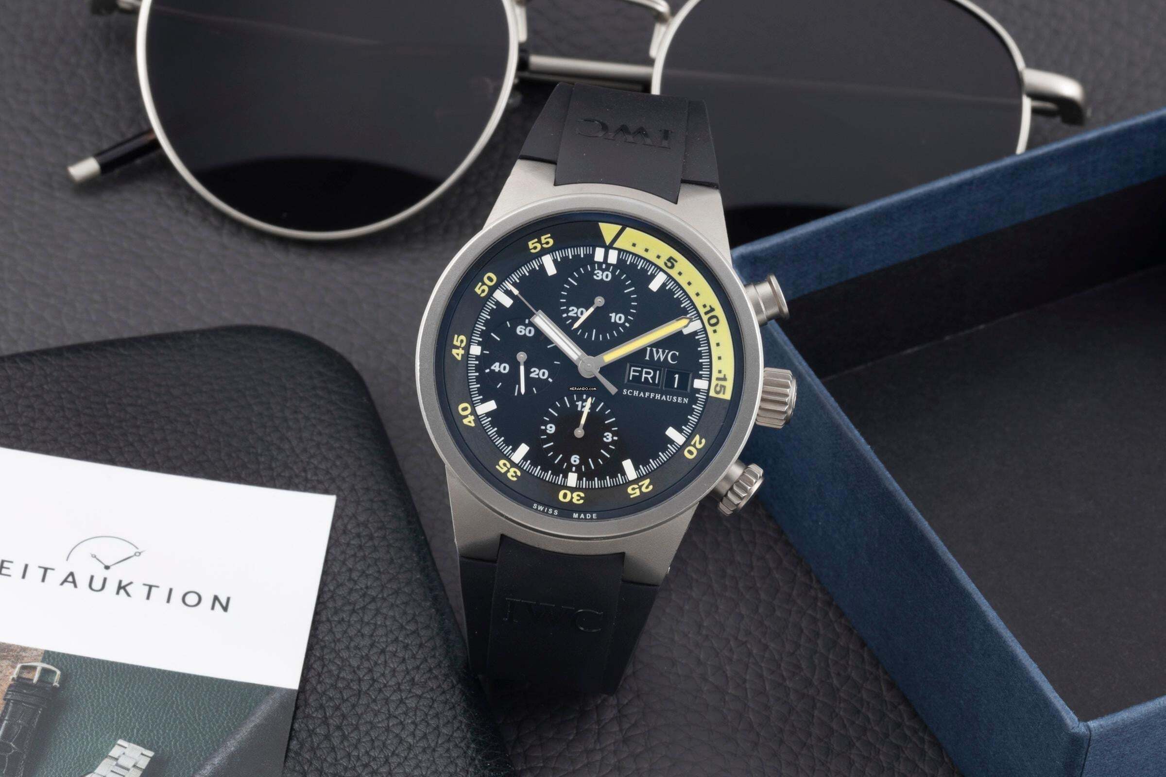 Thumbnail von IWC Aquatimer Chronograph Schaffhausen Aquatimer Chronograph Automatik Titan Ref. IW371918 B&P 2007