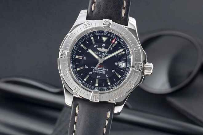 Breitling Colt Automatic 500M Black Dial Stainless Steel Automatic Men's Watch Ref. A17380