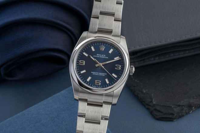 Rolex Air King 34 Blue Dial Oyster Stainless Steel Automatic Ref. 114200