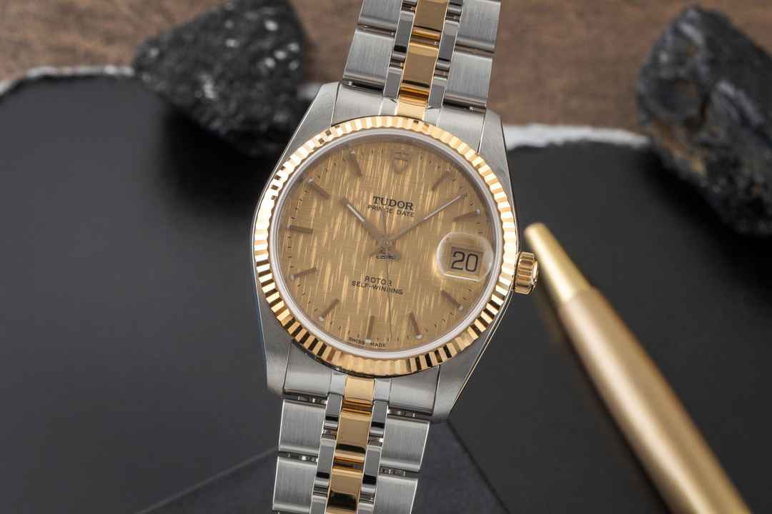 Tudor Prince Date Steel / Gold Linen Dial Automatic Ref. 74033 Paper 2001