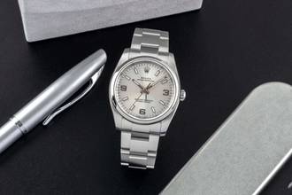 Thumbnail von Rolex Air King 34 Silver Dial Oyster Edelstahl Automatik Ref. 114200 B&P 2017