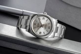 Thumbnail von Rolex Air King 34 Silver Dial Oyster Edelstahl Automatik Ref. 114200 B&P 2017