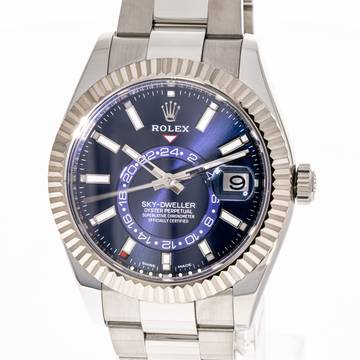  Rolex Sky-Dweller Blue 42 Oyster – 326934 – like NEW – 2022 Full Set 