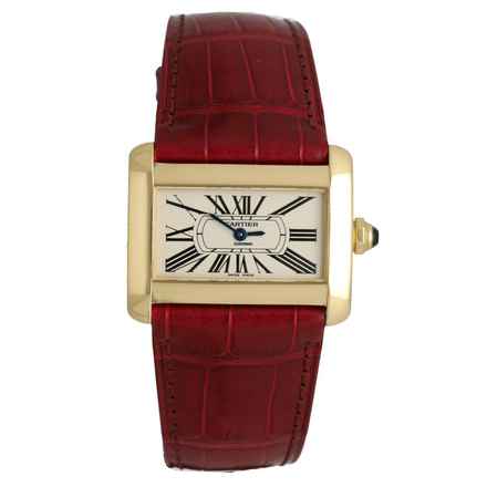 Cartier Tank Divan Ref.2601 New Cartier Croco Strap 