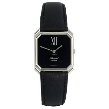 Chopard Tank Octagon 18 K White Gold Onyx Dial Ref: 2101