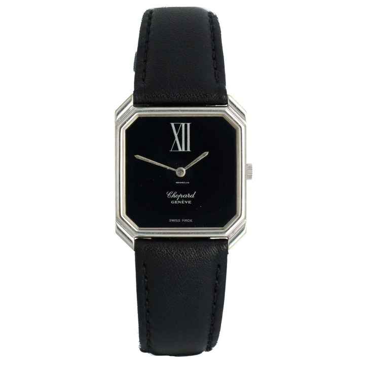  Chopard Tank Octagon 18 K White Gold Onyx Dial Ref: 2101 