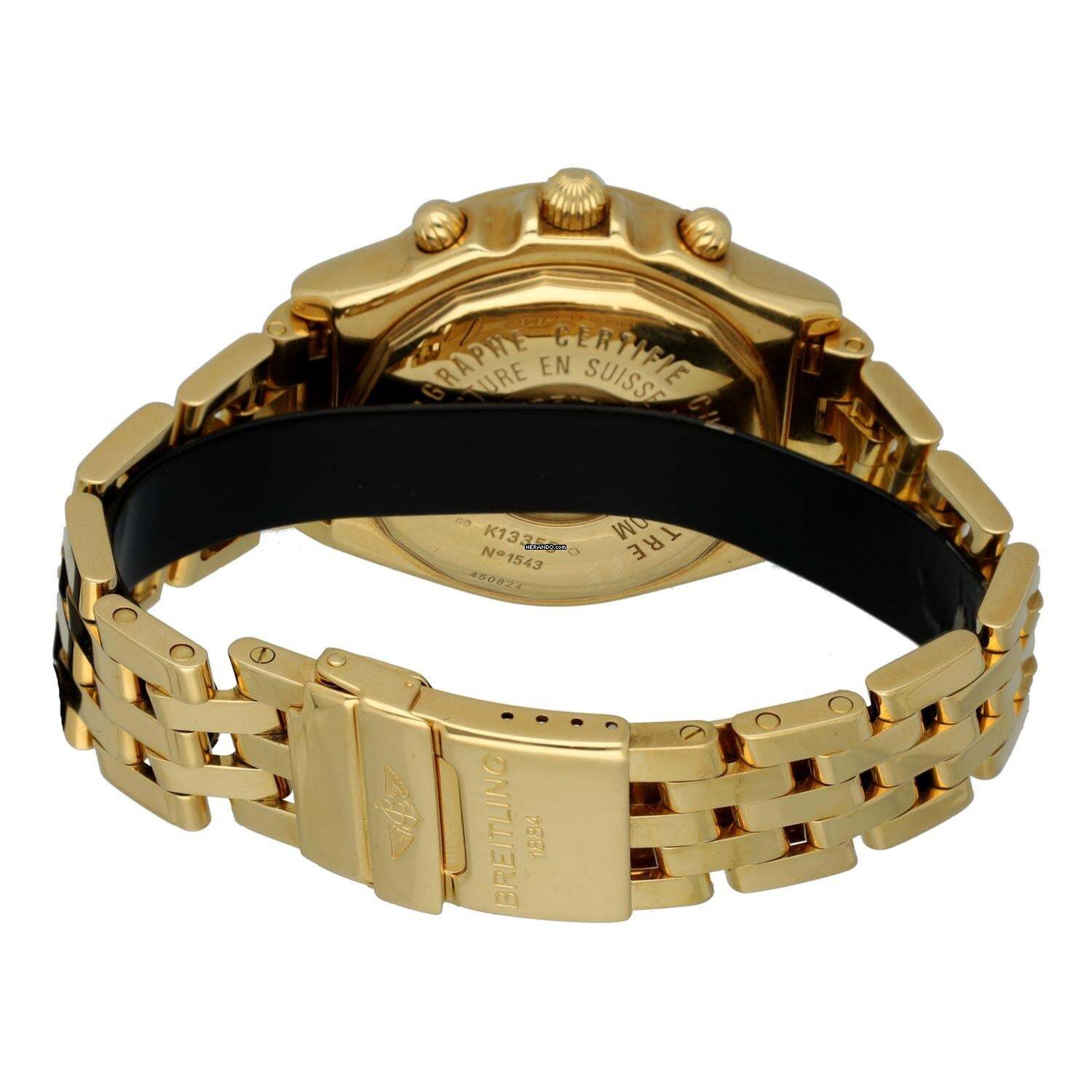 Thumbnail von Breitling Crosswind Chronograph 18k.Gold Ref.K13355 Full Set Blue Dial