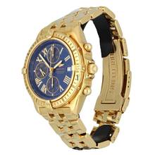 Thumbnail von Breitling Crosswind Chronograph 18k.Gold Ref.K13355 Full Set Blue Dial