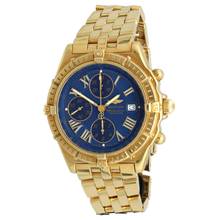 Thumbnail von Breitling Crosswind Chronograph 18k.Gold Ref.K13355 Full Set Blue Dial