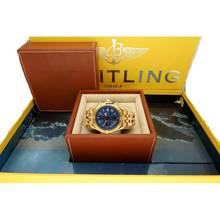 Thumbnail von Breitling Crosswind Chronograph 18k.Gold Ref.K13355 Full Set Blue Dial