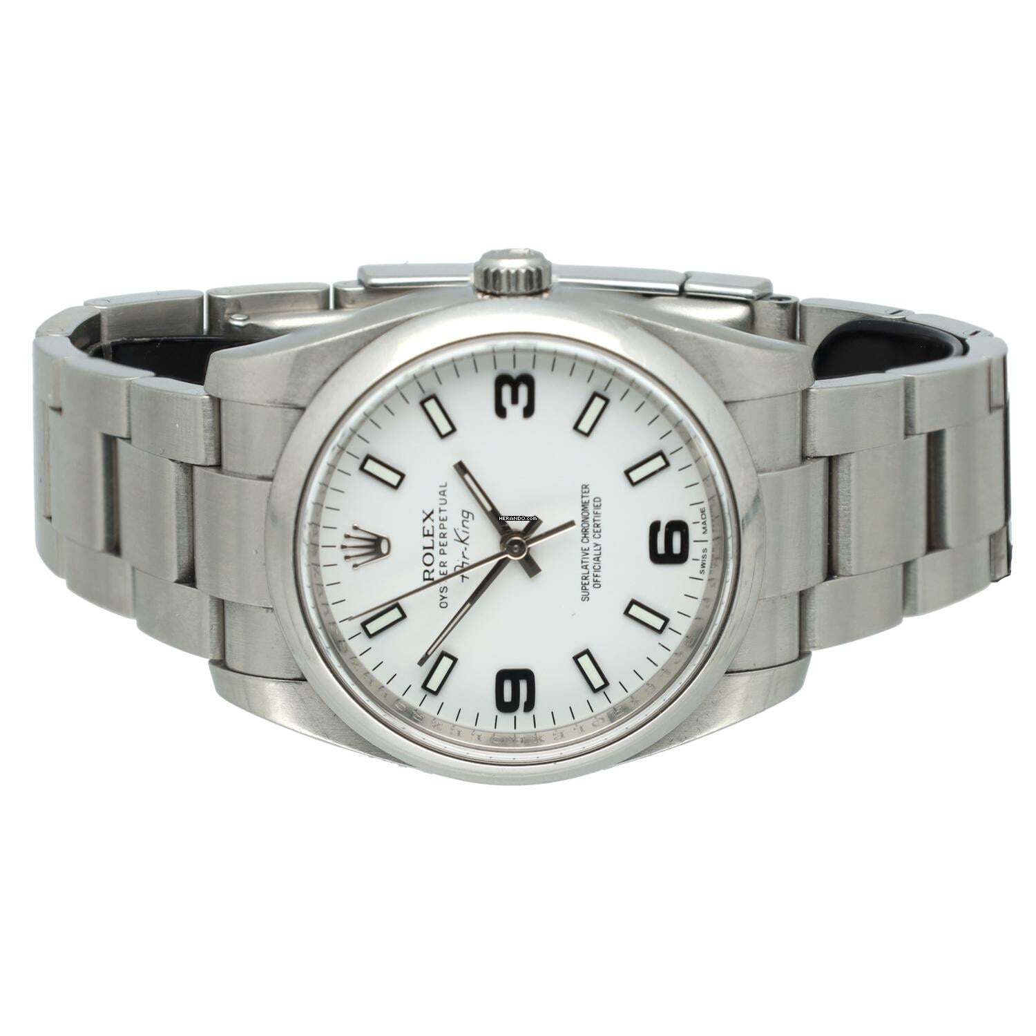 Thumbnail von Rolex Air King Ref.114200 White Index Full Set 2013