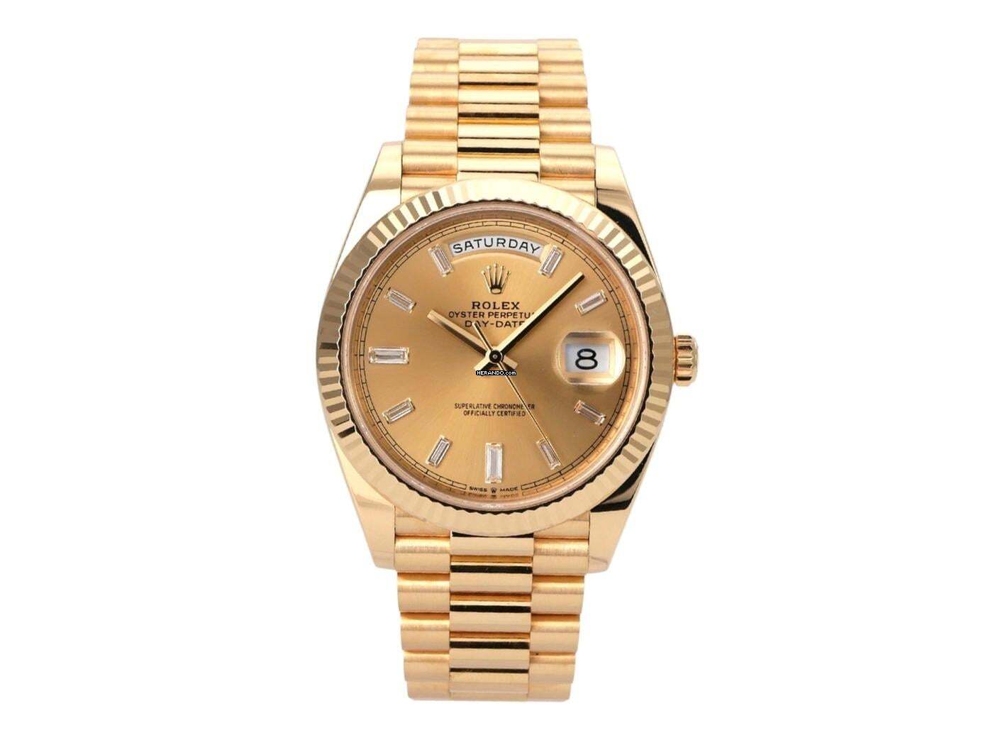 Thumbnail von Rolex Day-Date 40 Gelbgold Ref. 228238 Champagner Diamant