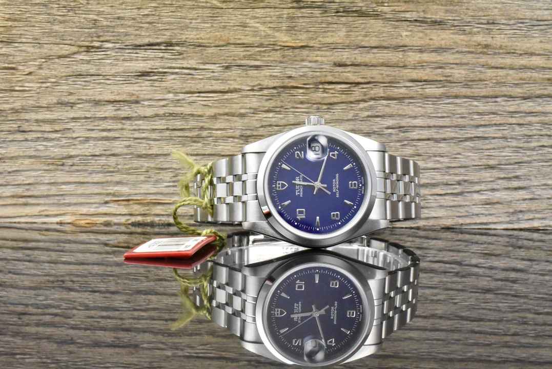  Tudor Prince Date 74000N NOS / UNGETRAGEN Blue Dial - Full Set 2007 