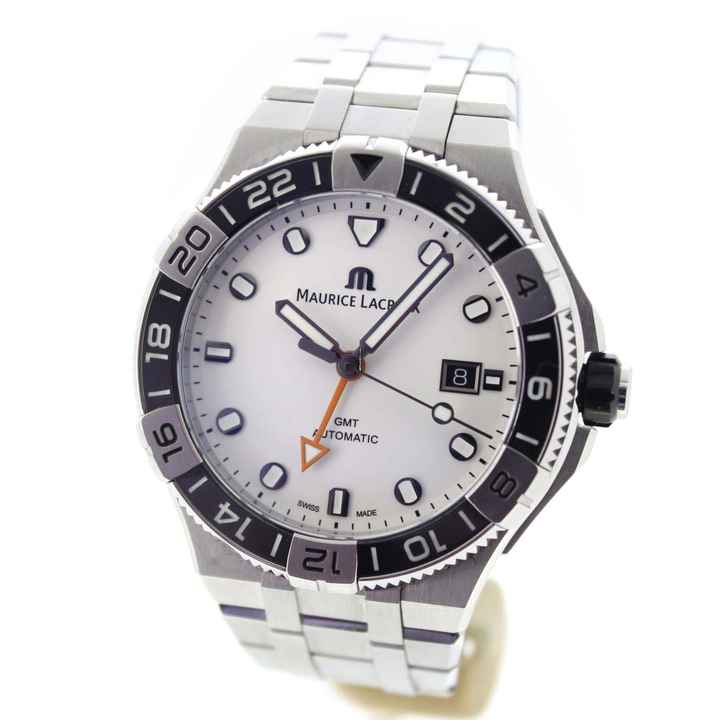  Maurice Lacroix AIKON Gmt 43mm White Dial Strap Maurice Lacroix Aikon Full Set 