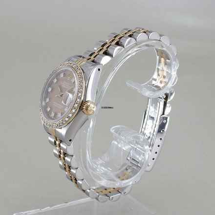 Rolex Lady-Datejust cadran brun et lunette ornée de diamants