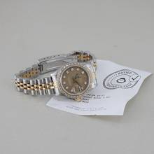 Thumbnail von Rolex Lady-Datejust Braunes Zifferblatt und Lünette mit Diamanten besetzt