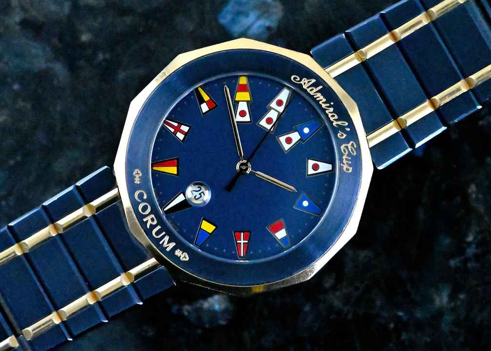 Corum Admiral's Cup 99.810.31 V-52 | Komplettset 1993 | Blau Stahl & Gold