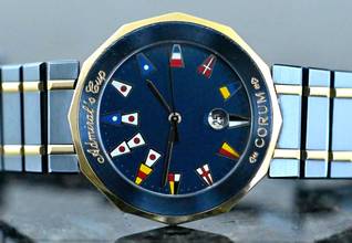 Thumbnail von Corum Admiral's Cup 99.810.31 V-52 | Complete set 1993 | blauw staal & goud