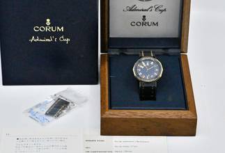 Thumbnail von Corum Admiral's Cup 99.810.31 V-52 | Complete set 1993 | blauw staal & goud
