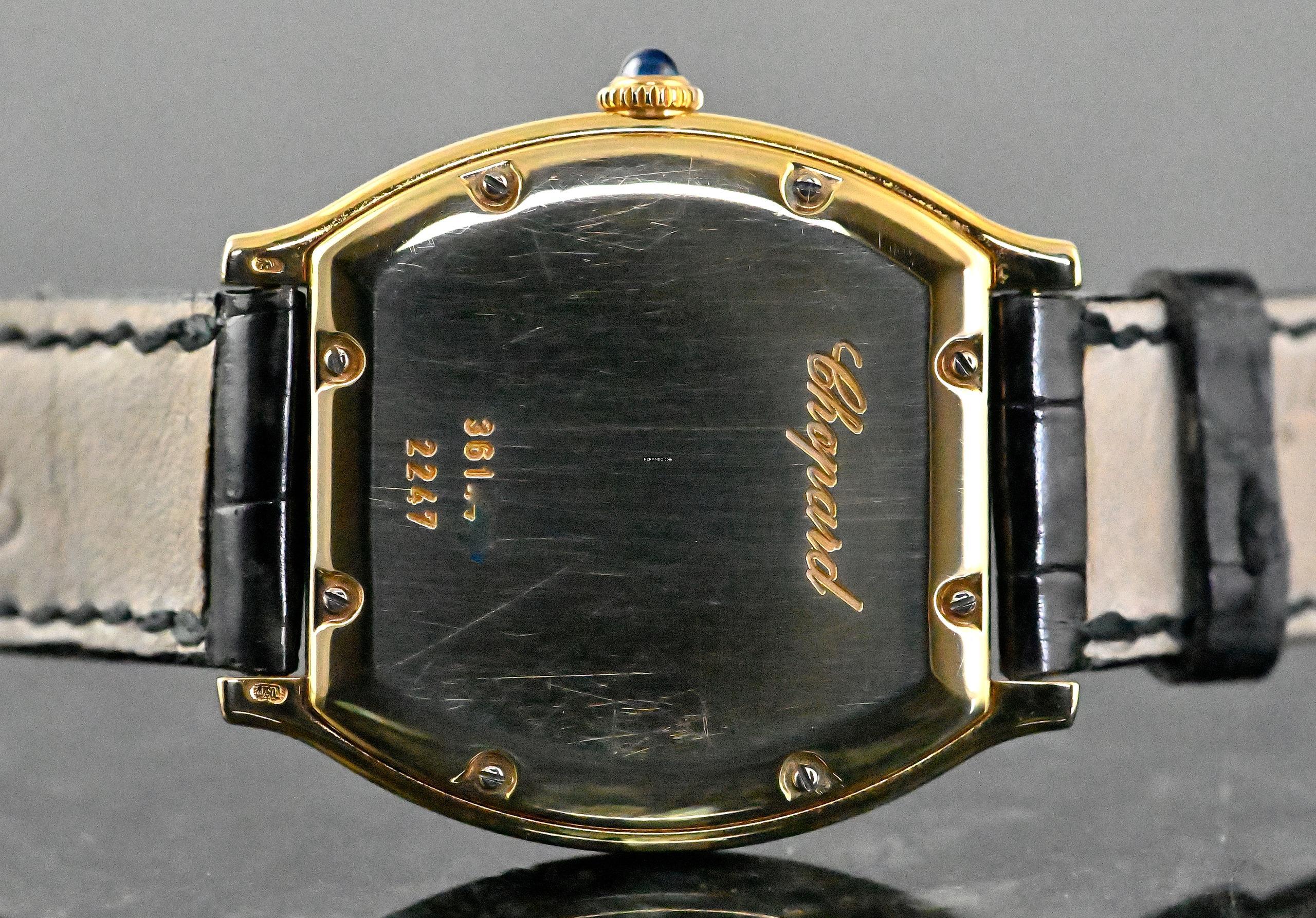 Thumbnail von Chopard Tonneau Date | 2247 | Automatic | Full Set 2002 | yellow gold