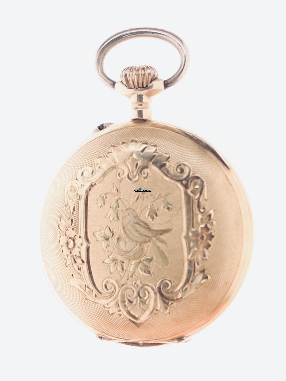 Thumbnail von Zwitserse dames Fob 14 k rood goud 1890s