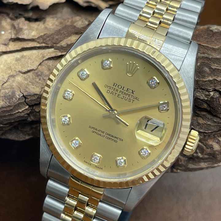 Rolex Datejust 36 Datejust 36 - esfera de diamantes - COMPLETO - Ref. 16233