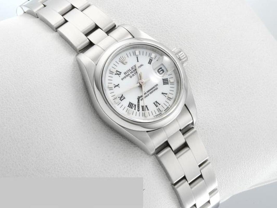 Thumbnail von Rolex Oyster Perpetual Lady Date 26mm 69160 1995 Edelstahl Automatik Damen Damenuhr Stahl Stainless Steel Jubilé-band Chronometer Oyster White Dial