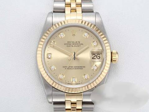  Rolex Datejust 31 Stahl Gelbgold 750 Diamanten 2001 Automatik Stainless Steel 18kt Yellow Gold Stahl Jubilé-band Chronometer Oyster 