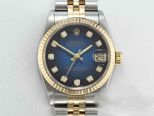 Rolex Datejust 31 Acero y oro amarillo de 750 diamantes Automático Oro y acero inoxidable Banda Jubilé Cronómetro Oyster
