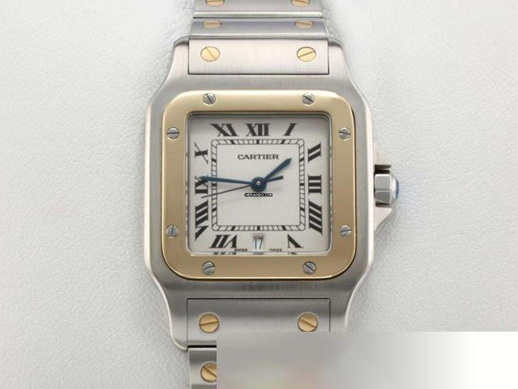  Cartier Santos Galbée Edelstahl Gelbgold 750 W20011c4 Datum Stahl Gold 