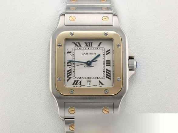 Cartier Santos Galbée acero inoxidable oro amarillo 750 W20011c4 fecha acero oro
