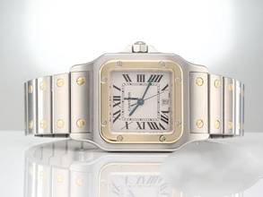 Thumbnail von Cartier Santos Galbée Paslanmaz Çelik Sarı Altın 750 W20011c4 Tarih Çelik Altın