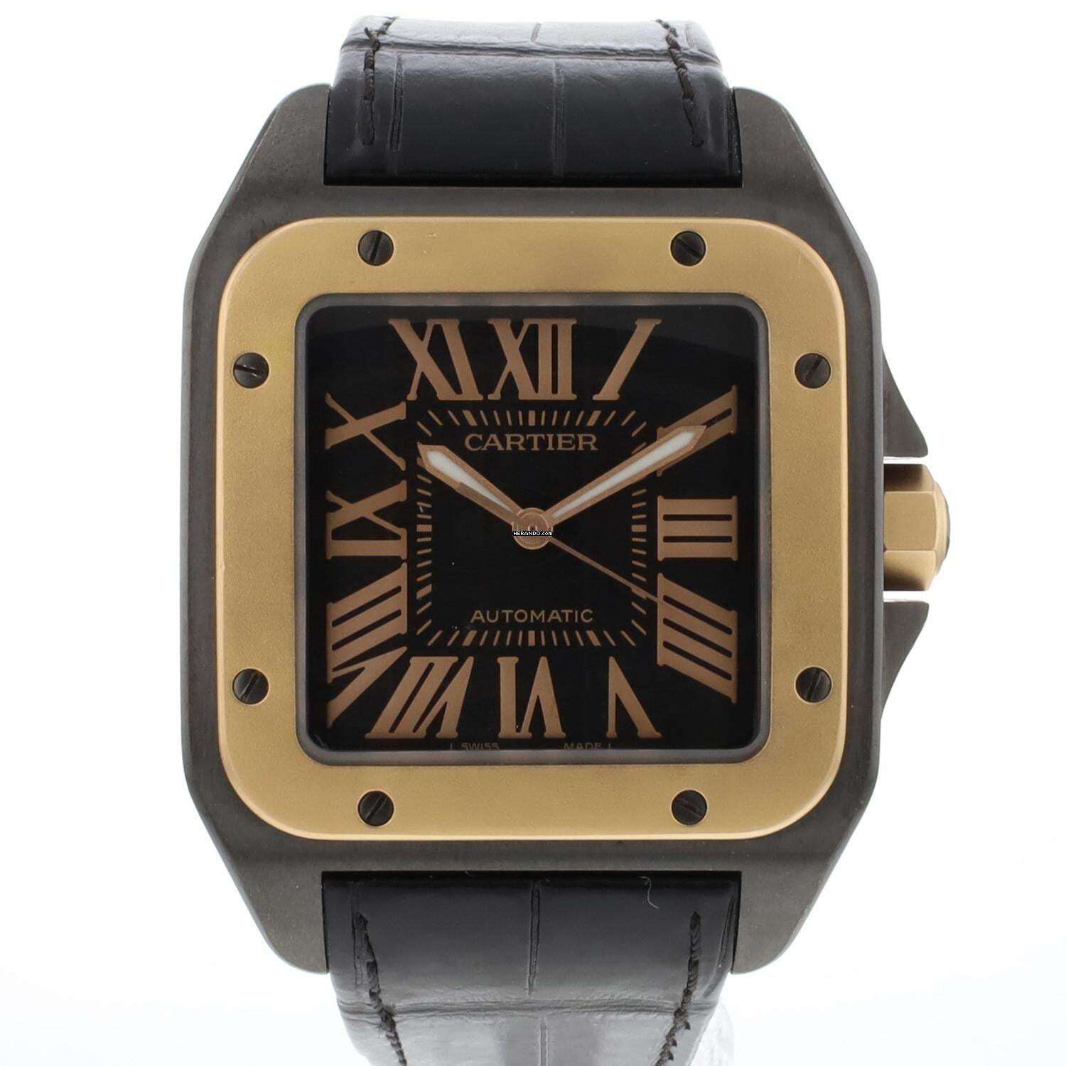 Cartier Santos 100 XL Blacksteel PVD Roségold