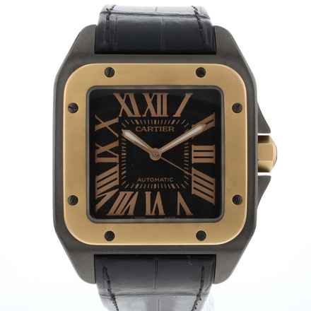 Cartier Santos 100 XL Acero negro PVD Oro rosa