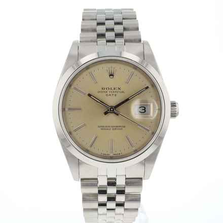 Rolex Oyster Perpetual Date 34 esfera plateada