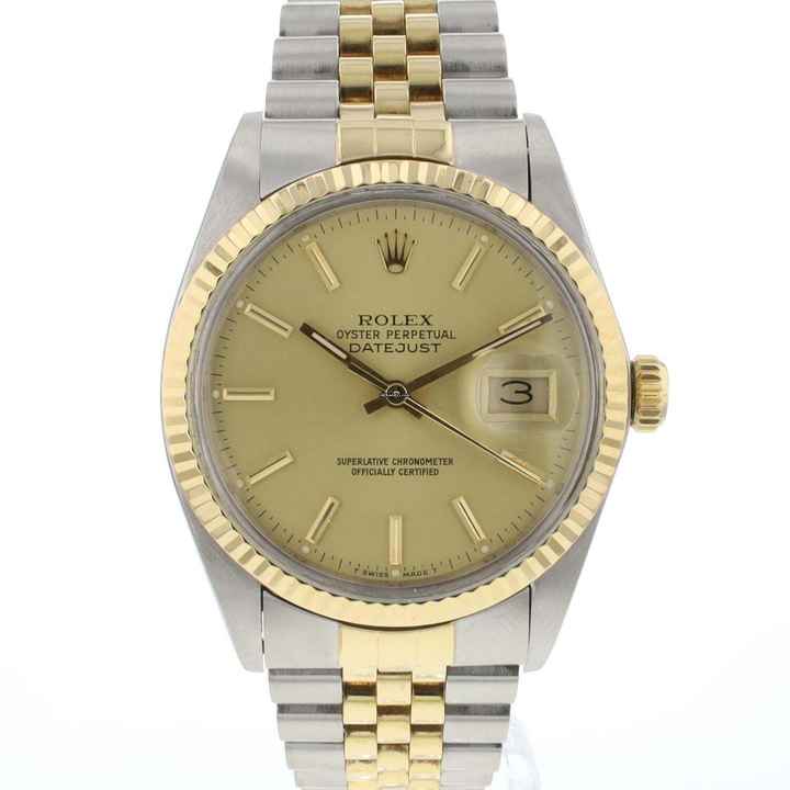  Rolex Datejust 36 Jubilee Gold/Steel Champagne Dial 