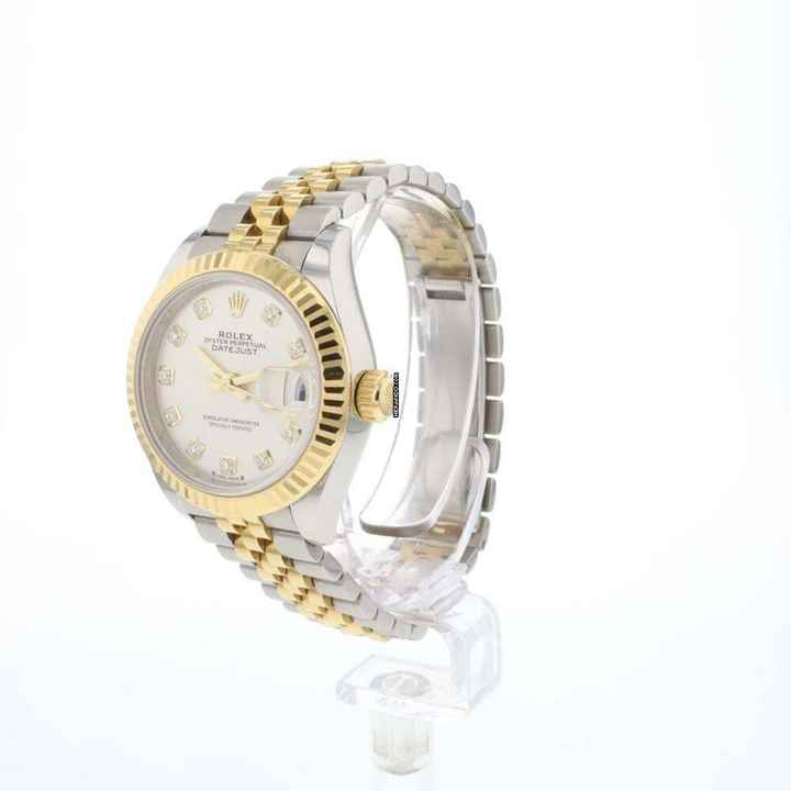 Rolex Lady-Datejust 28 Acero/Oro Jublile Plateado con Diamantes en la Esfera