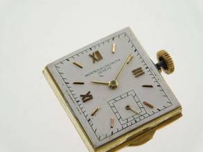 Thumbnail von Vacheron Constantin Tank Vintage Tank 18 karaats geelgoud RARE Kaliber V 458 Handopwinding 25 x 35 mm ongereviseerd originele staat Zeldzaam C 458