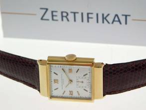 Thumbnail von Vacheron Constantin Tank Vintage Tank 18 karaats geelgoud RARE Kaliber V 458 Handopwinding 25 x 35 mm ongereviseerd originele staat Zeldzaam C 458