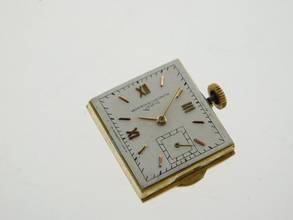 Thumbnail von Vacheron Constantin Tank Vintage Tank 18 karaats geelgoud RARE Kaliber V 458 Handopwinding 25 x 35 mm ongereviseerd originele staat Zeldzaam C 458