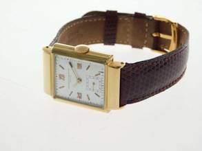 Thumbnail von Vacheron Constantin Tank Vintage Tank 18 karaats geelgoud RARE Kaliber V 458 Handopwinding 25 x 35 mm ongereviseerd originele staat Zeldzaam C 458