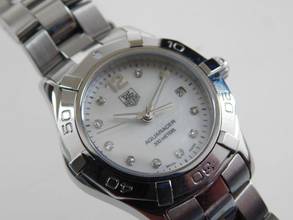 Thumbnail von TAG Heuer Aquaracer Lady パールマットダイヤル、良好な状態、新しいTAG Heuerのサービス付き、29mmレディース、完璧な状態、フルバンド