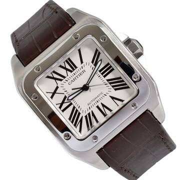 Cartier Santos 100 XL Anniversary white dial Full Set TOP Condition Full Set TOP Condition