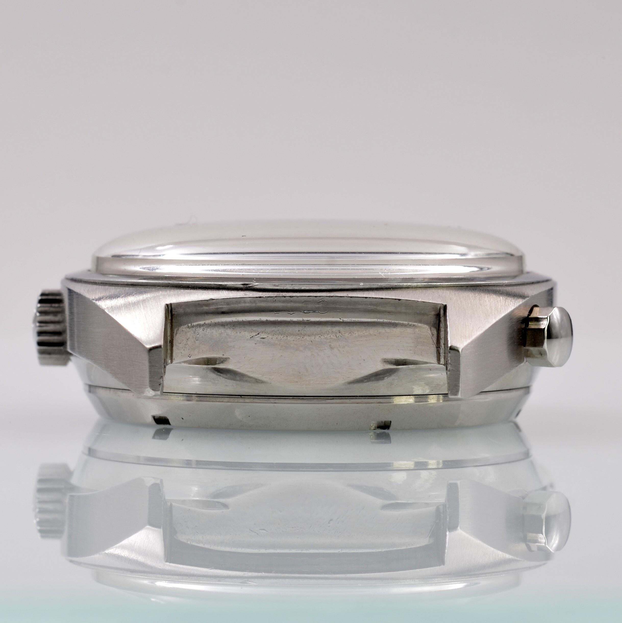 Thumbnail von Heuer Carrera 1153 chronograph Soleil blue dial caliber 12 manual 1971