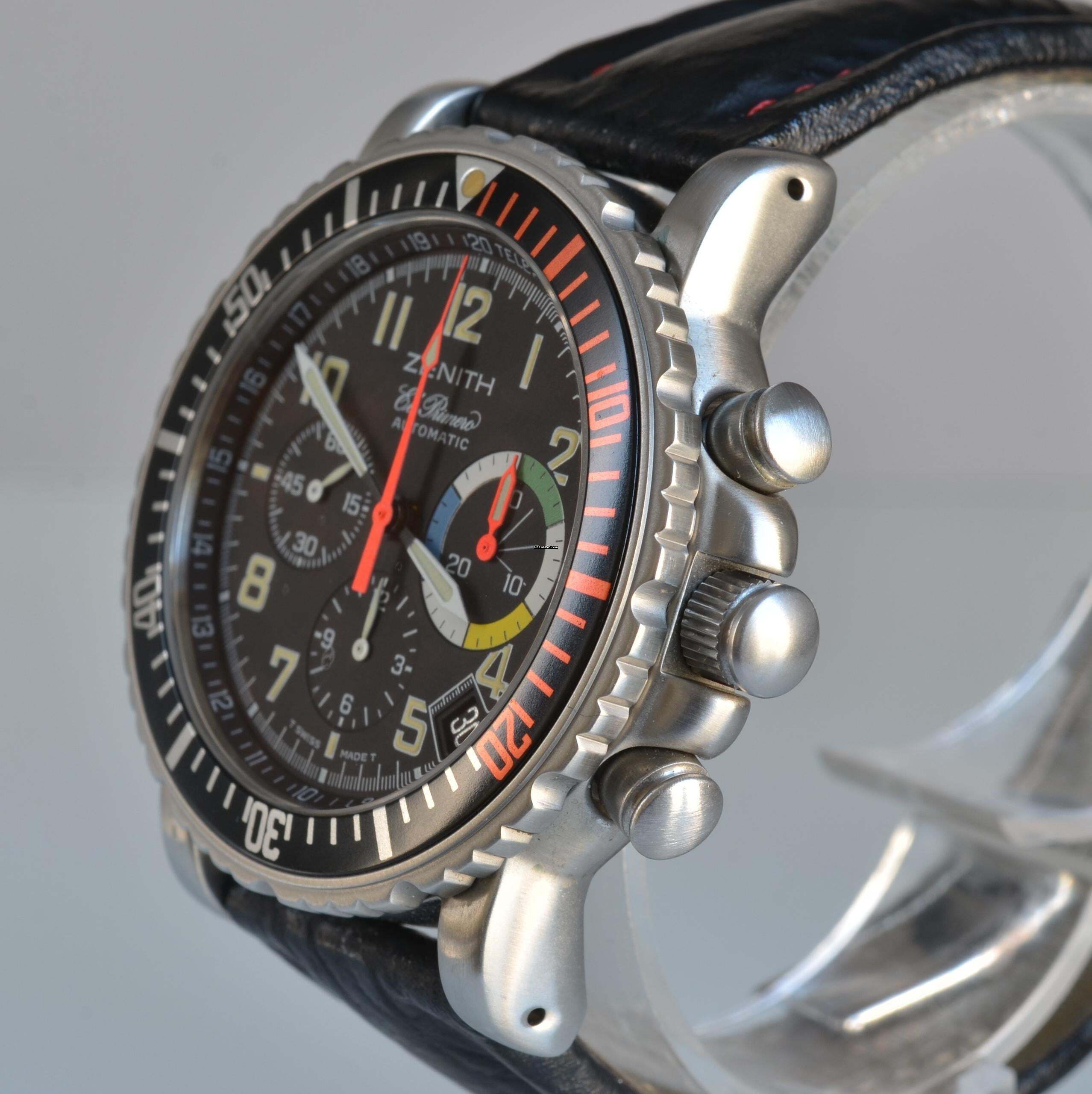 Thumbnail von Zenith El Primero Rainbow 01.0480.405 Flyback della Forza Aerea Francese Set Completo