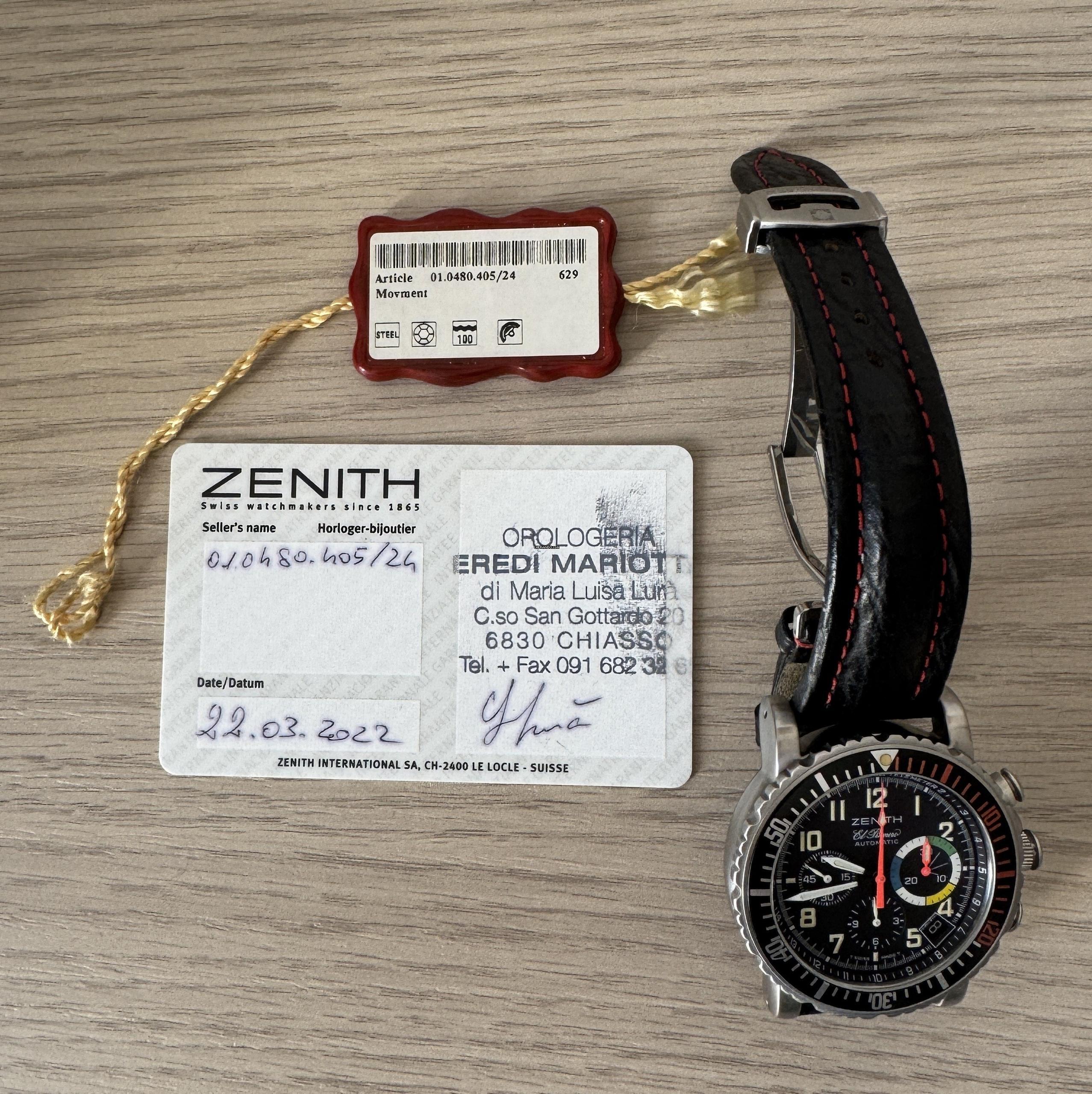 Thumbnail von Zenith El Primero Rainbow 01.0480.405 Flyback della Forza Aerea Francese Set Completo
